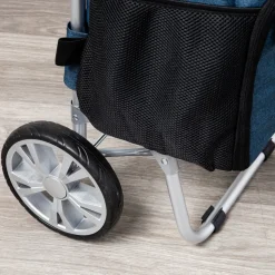 KSP Urban 'Linen Look' Aluminum Shopping Trolley (Blue)