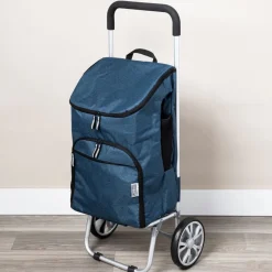 KSP Urban 'Linen Look' Aluminum Shopping Trolley (Blue)