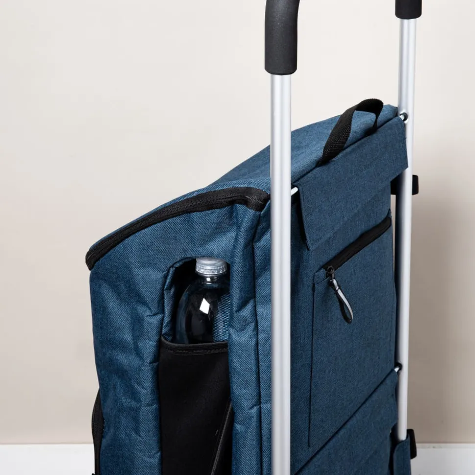 KSP Urban 'Linen Look' Aluminum Shopping Trolley (Blue)