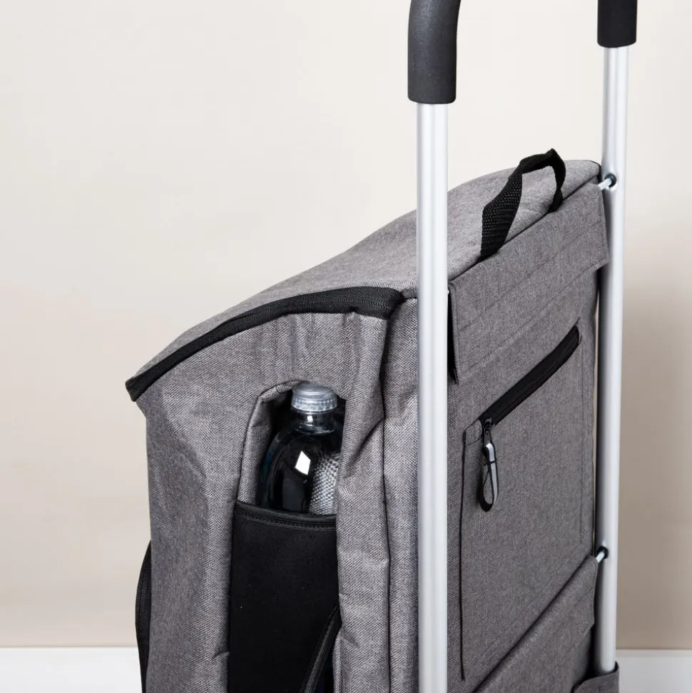 KSP Urban 'Linen Look' Aluminum Shopping Trolley (Grey)