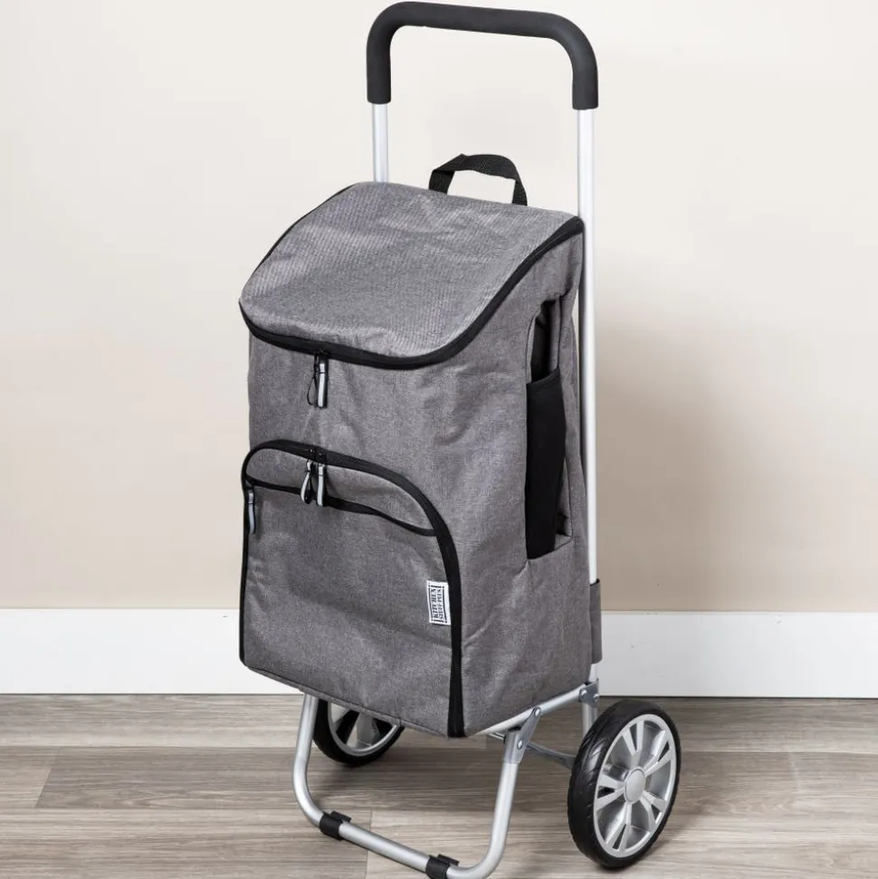 KSP Urban 'Linen Look' Aluminum Shopping Trolley (Grey)