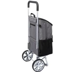 KSP Urban 'Linen Look' Aluminum Shopping Trolley (Grey)