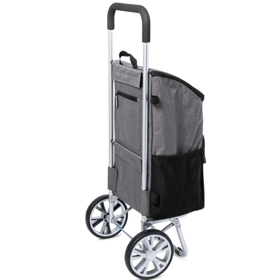 KSP Urban 'Linen Look' Aluminum Shopping Trolley (Grey)