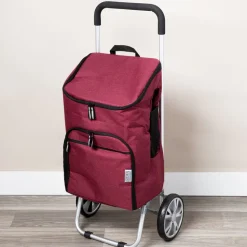 KSP Urban 'Linen Look' Aluminum Shopping Trolley (Red)