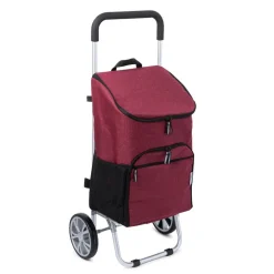 KSP Urban 'Linen Look' Aluminum Shopping Trolley (Red)
