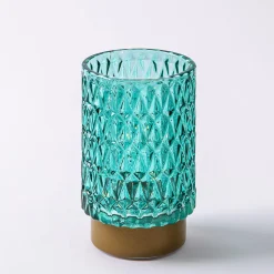 KSP Venezia Glass Shade with LED 8.5x8.5x13cm (Aqua)