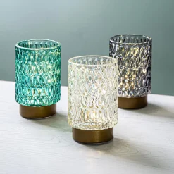 KSP Venezia Glass Shade with LED 8.5x8.5x13cm (Aqua)