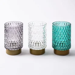 KSP Venezia Glass Shade with LED 8.5x8.5x13cm (Aqua)