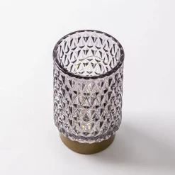KSP Venezia Glass Shade with LED 8.5x8.5x13cm (Grey)