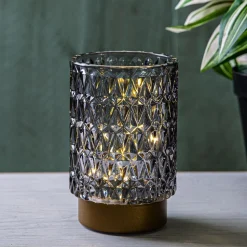 KSP Venezia Glass Shade with LED 8.5x8.5x13cm (Grey)