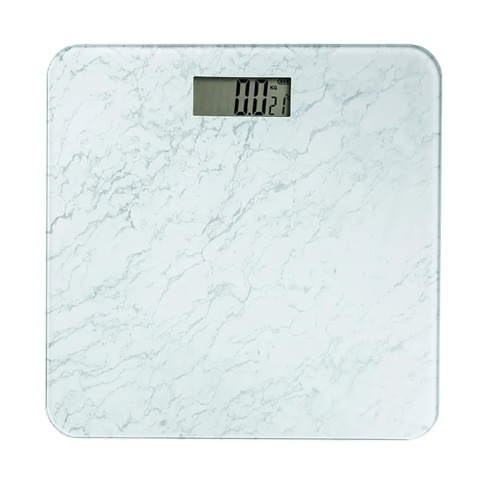 KSP Verra Glass 'Marble' Digital Bathroom Scale (White)