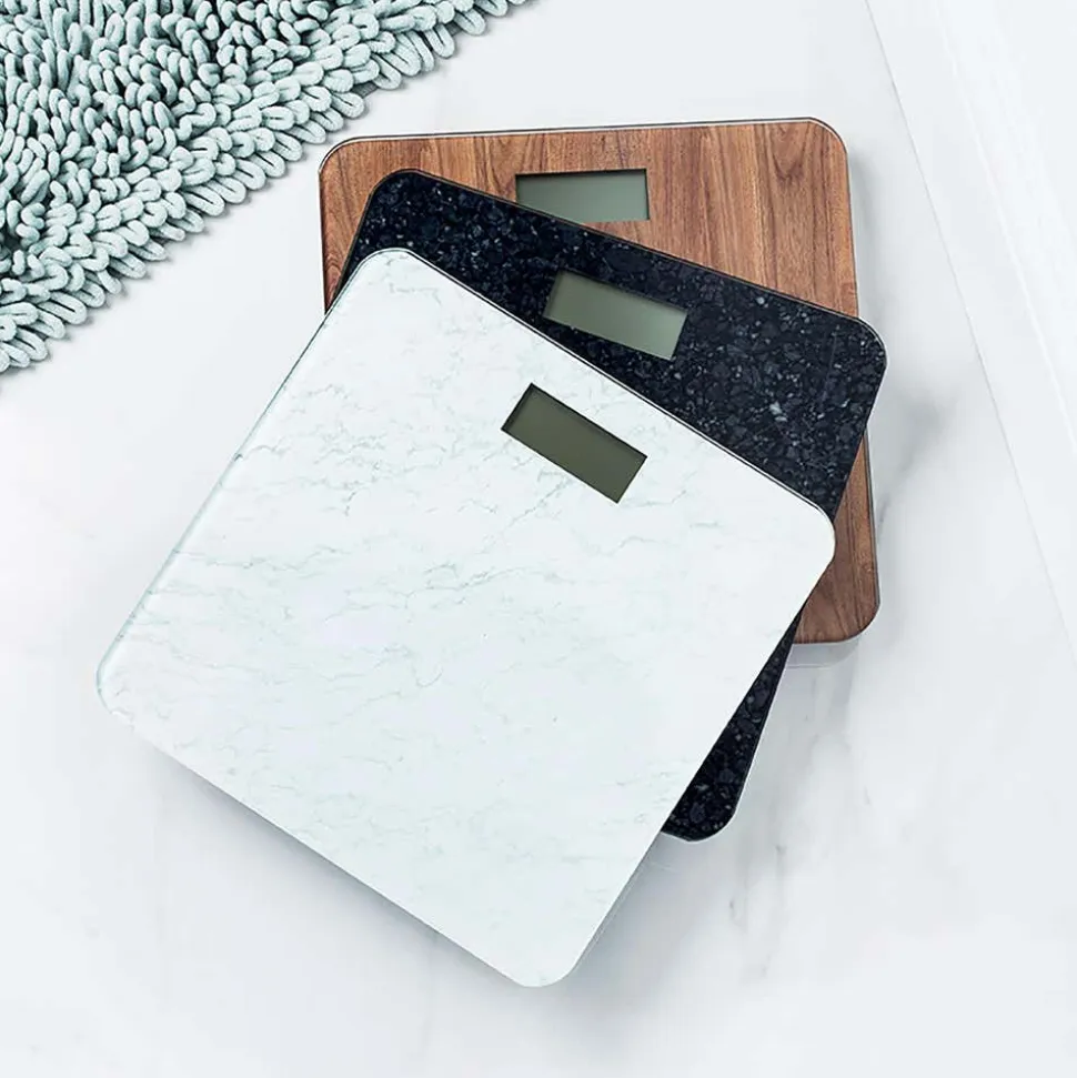 KSP Verra Glass 'Marble' Digital Bathroom Scale (White)