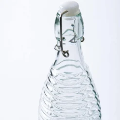 KSP Verrone 'Ribbed' Glass Bottle with Stopper (1L)