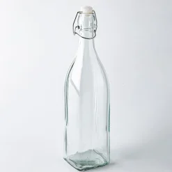 KSP Verrone 'Square' Glass Bottle with Stopper (1L)