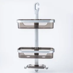 KSP Versaslide Adjustable Shower Caddy 3-Tier (Aluminum/Smoke)
