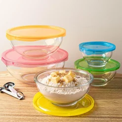 KSP Vibe Glass Mixing Bowl with Lids - Set of 10