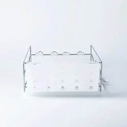 KSP Wave Dish Rack with Tray (Chrome/White)