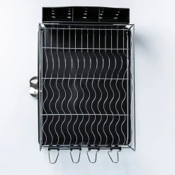 KSP Wave Dish Rack with Tray (Chrome/Black)