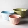 KSP Willow 'Ribbed' Mixing Bowl - Set of 3 (Pink/Blue/Green)
