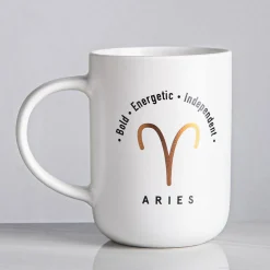 KSP Zodiac 'Aries' Porcelain Mug (White)