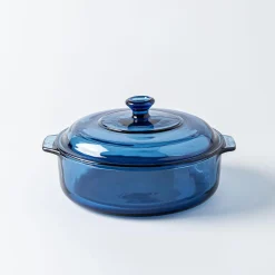 Libbey Baker's Basics Glass Casserole with Lid 1.9 L (Azul Denim Blue)