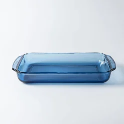 Libbey Baker's Basics Glass Rectangular Baker 3.2 L (Azul Denim Blue)