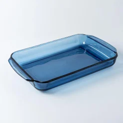 Libbey Baker's Basics Glass Rectangular Baker 3.2 L (Azul Denim Blue)