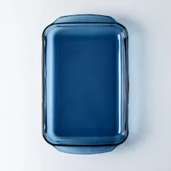 Libbey Baker's Basics Glass Rectangular Baker 3.2 L (Azul Denim Blue)