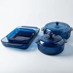 Libbey Baker's Basics Glass Square Baker 1.7 L (Azul Denim Blue)