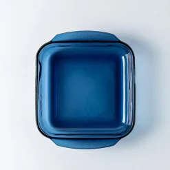 Libbey Baker's Basics Glass Square Baker 1.7 L (Azul Denim Blue)