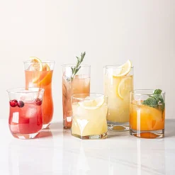 Libbey Tumbler & Rocks 'Rhombus' Combo - Set of 16 (Clear)