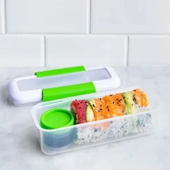 Locksy Click 'N' Go 411ml Snack and Dip Container (Green)