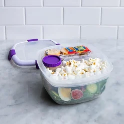 Locksy Click 'N' Go Salad Container (Purple)