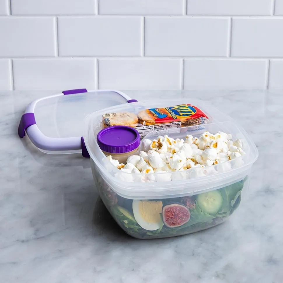 Locksy Click 'N' Go Salad Container (Purple)