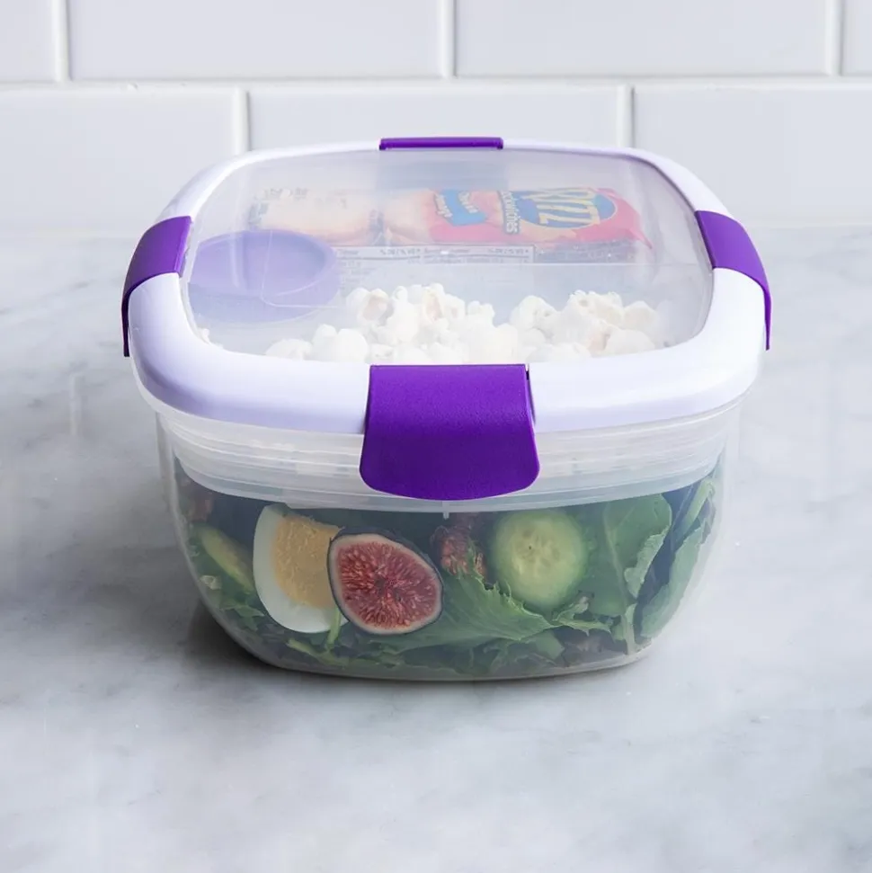 Locksy Click 'N' Go Salad Container (Purple)