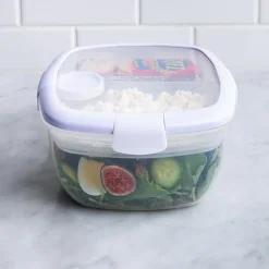 Locksy Click 'N' Go Salad Container (White)