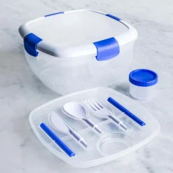 Locksy Click 'N' Go Salad Container (Blue)