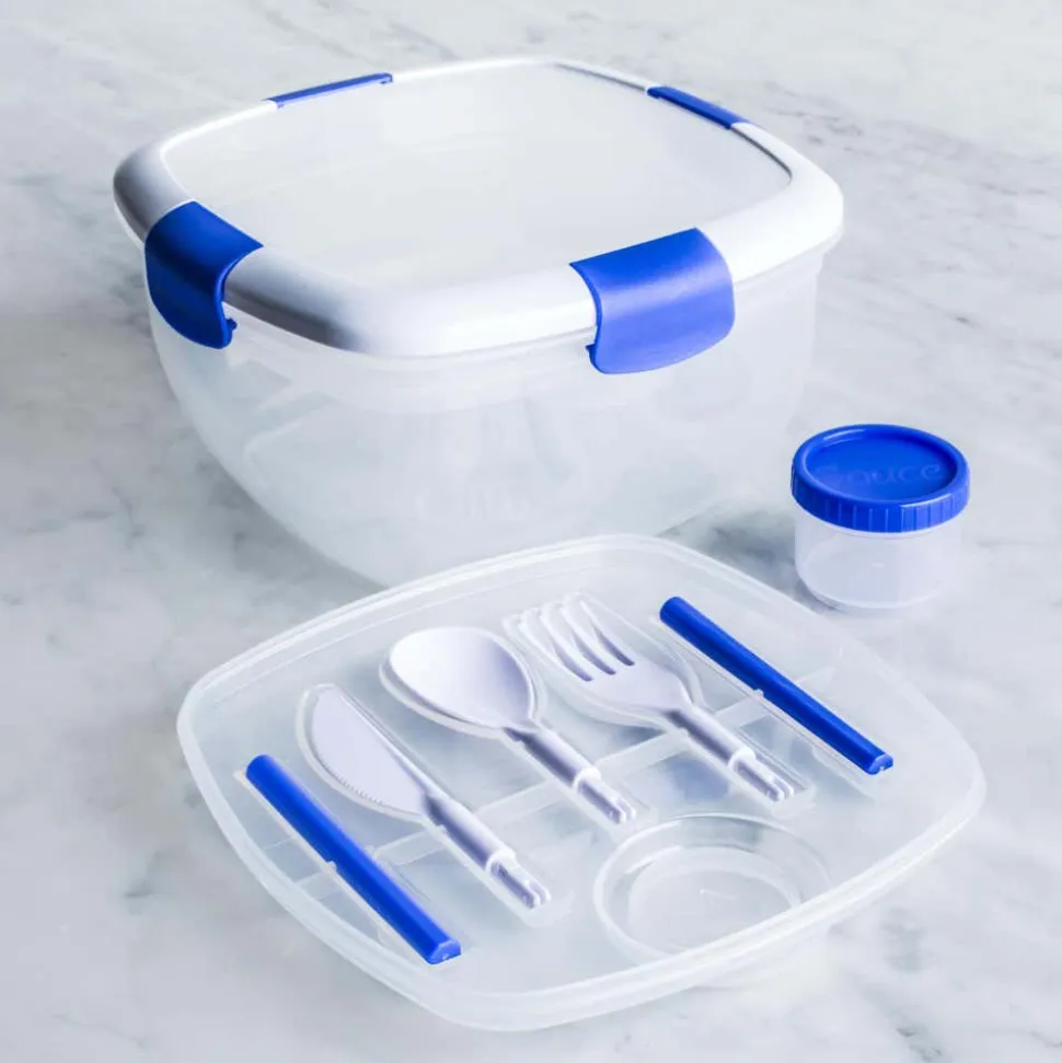Locksy Click 'N' Go Salad Container (Blue)