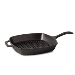 Lodge Logic 10.5" Square Ribbed Grill Pan (Black)