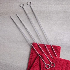 Luciano Grill Metal BBQ Skewer - Set of 4 (Stainless Steel)
