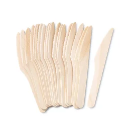 Luciano Natural Eco-Friendly Woodenware 'Knife' Birchwood Flatware