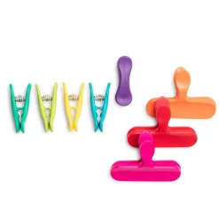 Luciano Rainbow Bag Clips - Set of 8 (Multi Colour)