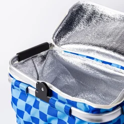 Luciano Therma Max 'Checkered' Picnic Basket with Handle (Blue)