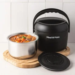 Meal Mate Mini Portable Lunch Carrier-Warmer (Black)