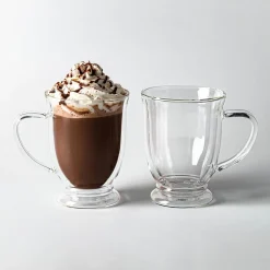 Milano Caffe Double Wall Glass Mug, 480ml - Set/2