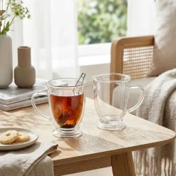 Milano Caffe Double Wall Glass Mug, 480ml - Set/2