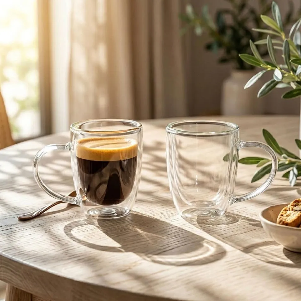 Milano Genoa Double Wall Espresso Glass, 80ml - Set/2