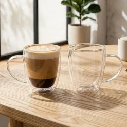 Milano Genoa Double Wall Glass Mug, 480ml - Set/2