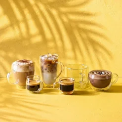 Milano Sienna Double Wall Glass Mug, 460ml - Set/2