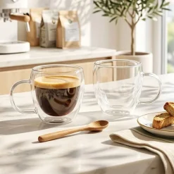Milano Turin Double Wall Cappuccino Glass, 360ml - Set/2